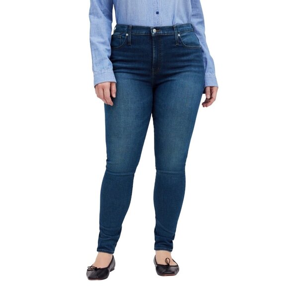 Madewell Womens 10" High-Rise Skinny Jeans Size 34 Blue Denim - Picture 2 of 14